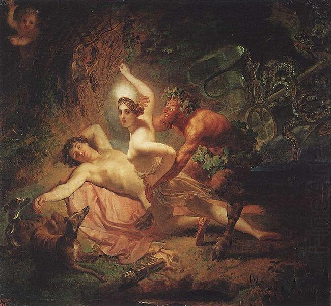 Endymion and Satyr, Karl Briullov